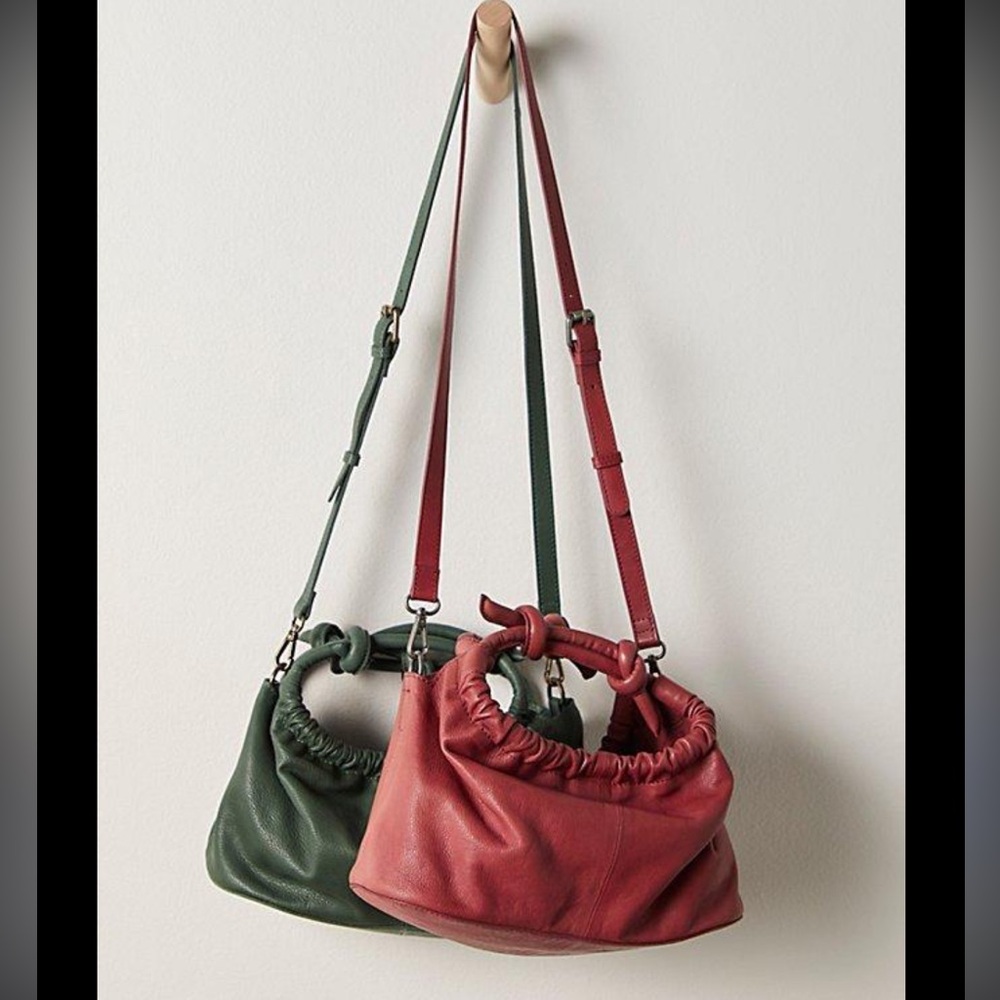 Free People Head Over Heels Leather Crossbody Bag in Red - Picture 2 of 12